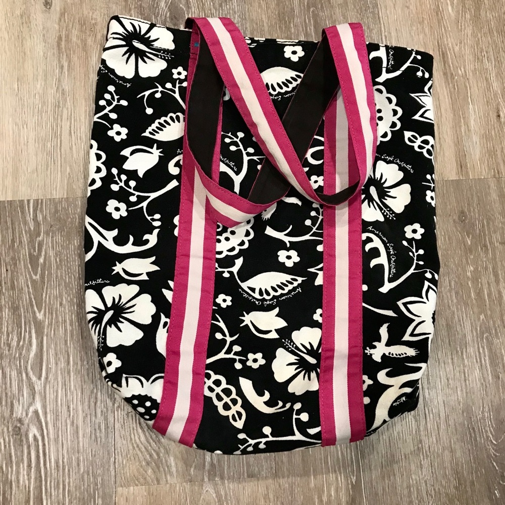 American Eagle Canvas Shopper Tote Book Bag.